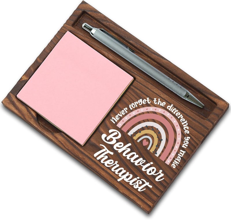 SunyJone Behavior Therapist Gifts, Thank You Appreciation Gifts for Behavior Therapist Week Graduation Birthday Christmas School Office Desk Self-Stick Note Pad Holders SBB2 - Image 1